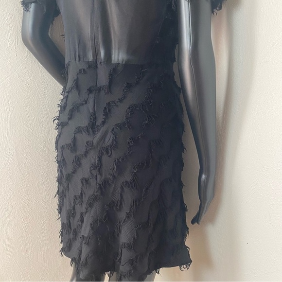 Sandro Paris Little Black Cocktail Dress with Sheer Upper Back. Sz 3 - Picture 8 of 16